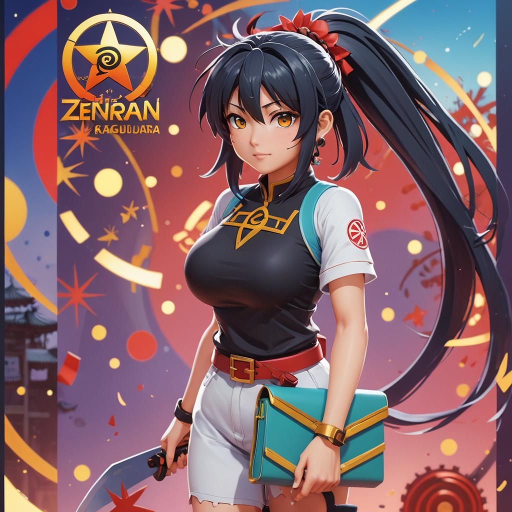 Anime Girl in 3D Digital Art Style