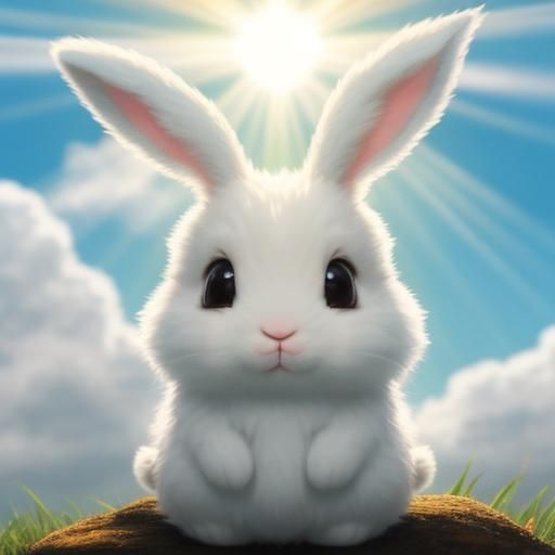 Cute Bunny in Divine Sunshine