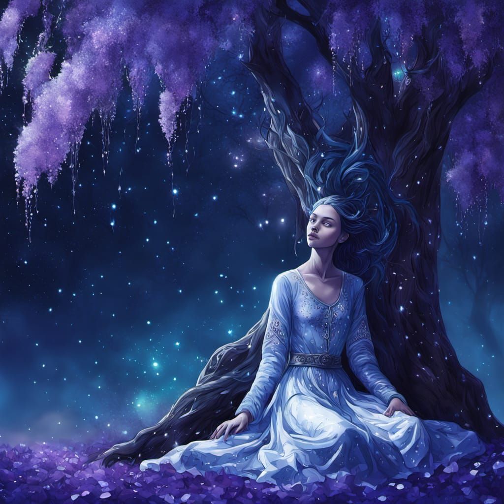 Celestial Feline Noctalya in Ethereal Oil Painting Style