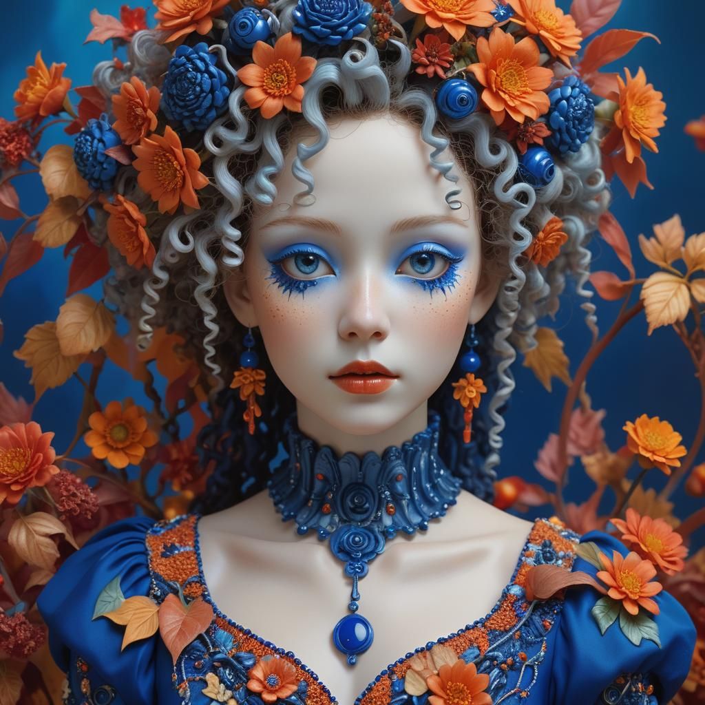 Surreal Portrait with Mechanical Eyes in Cinematic Style