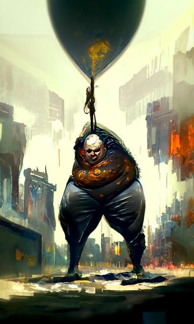 Sinister Obesity Illustration in Rutkowski Style