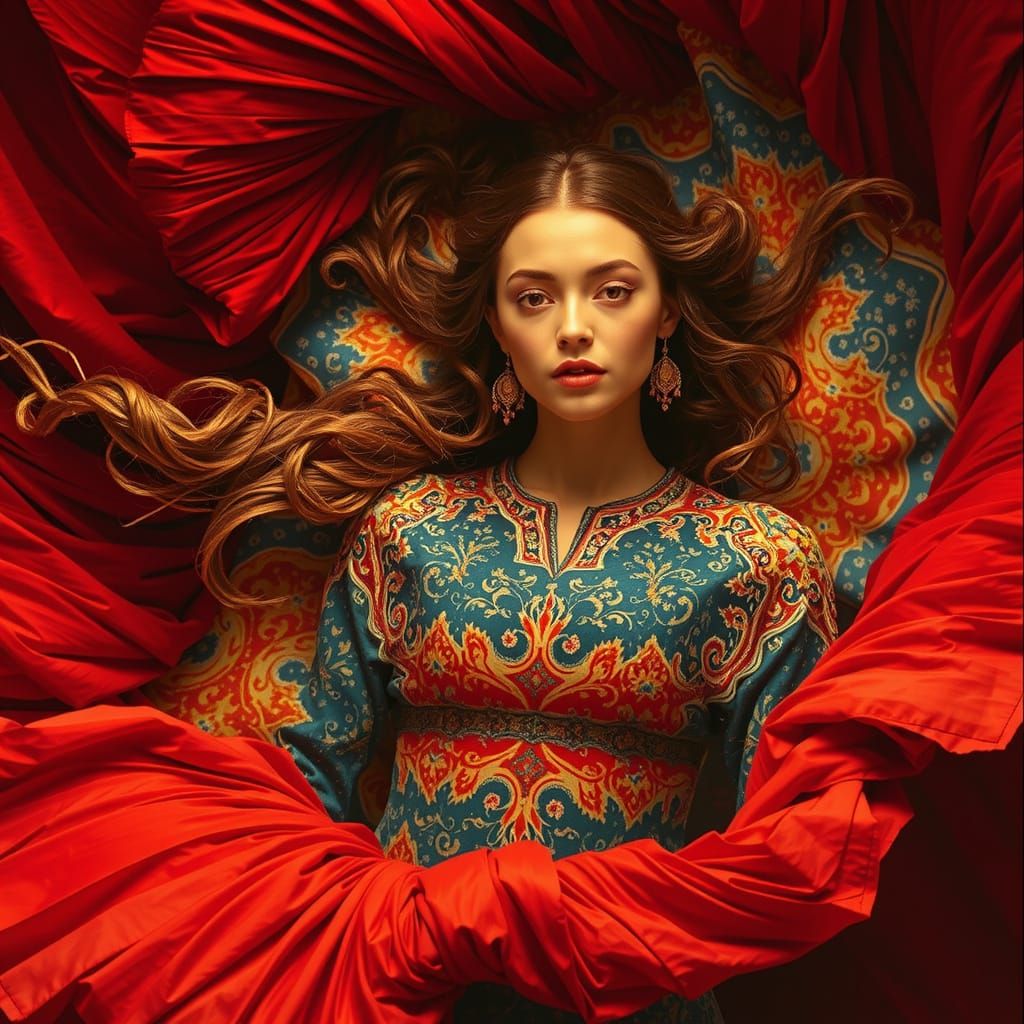 Abstract Swirling Forms in Dynamic Motion