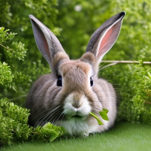Rabbit in Blossoms: A Springtime Scene