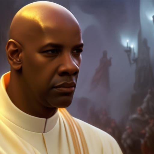 Denzel Washington as Roman Priest in Easley Style