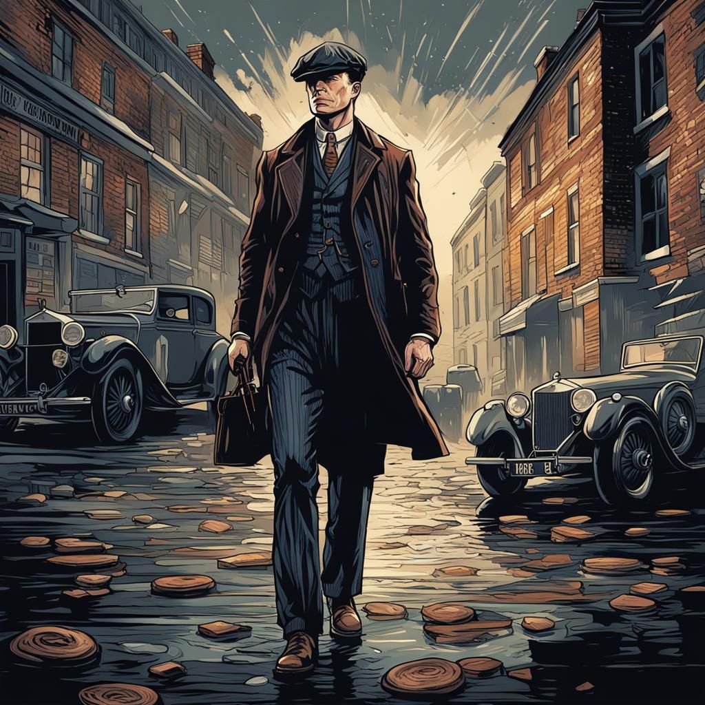 Tommy Shelby in Comic Book Art Style