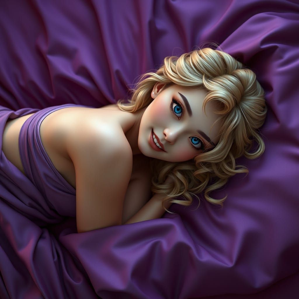 Fair Skin Beauty in Plush Surroundings