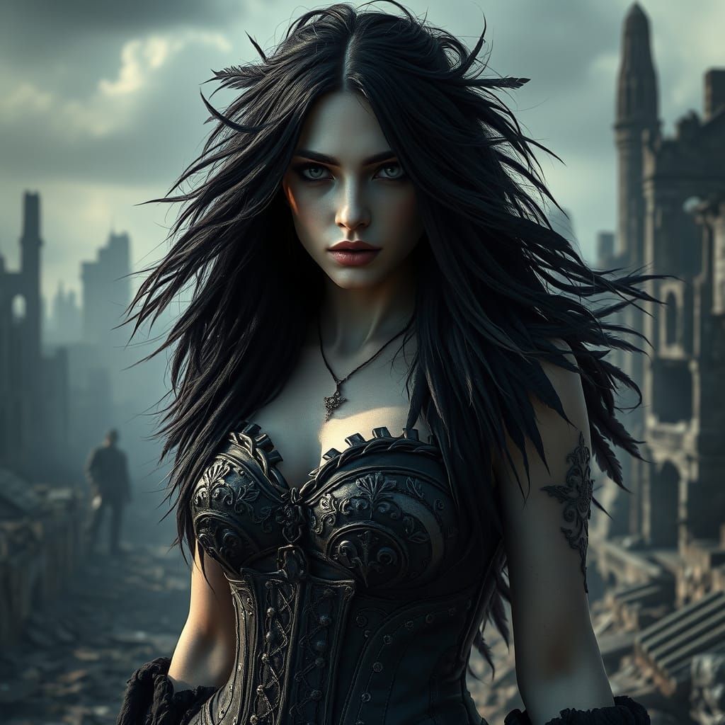 Dark Goddess Emerges from Ruined City in Mysterious, High-Re...