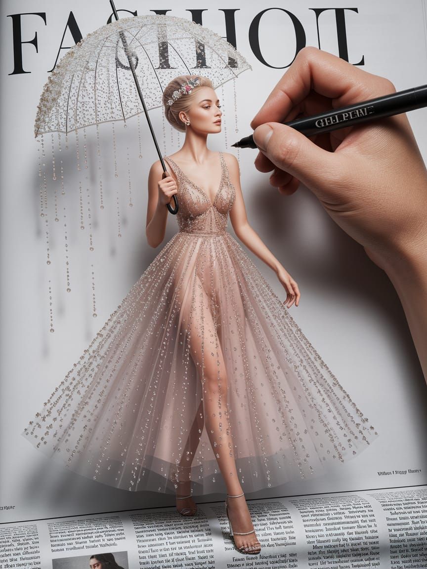a mesmerizing, multi-exposure artwork where a hand with a ge...