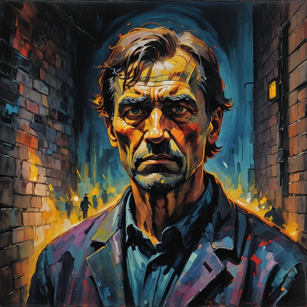 Expressionist Figure Rewards Executioners with Vivid Colors