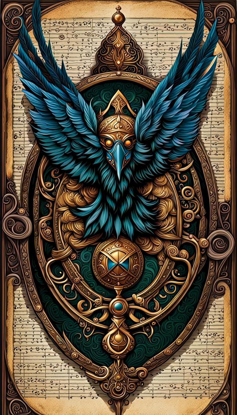 Necronomicon Pages with Arcane Diagrams in Gothic Art Style