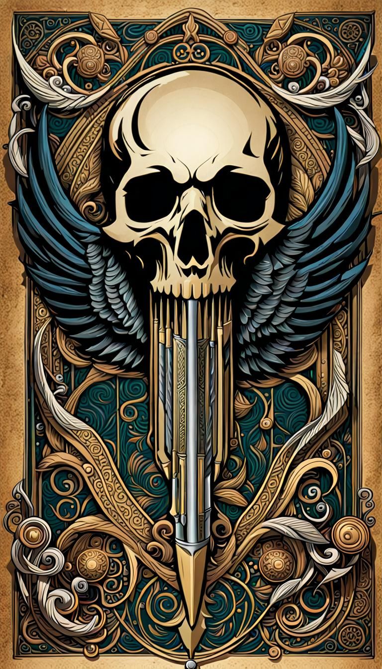 Necronomicon Pages: Arcane Diagrams in Gothic Art Style