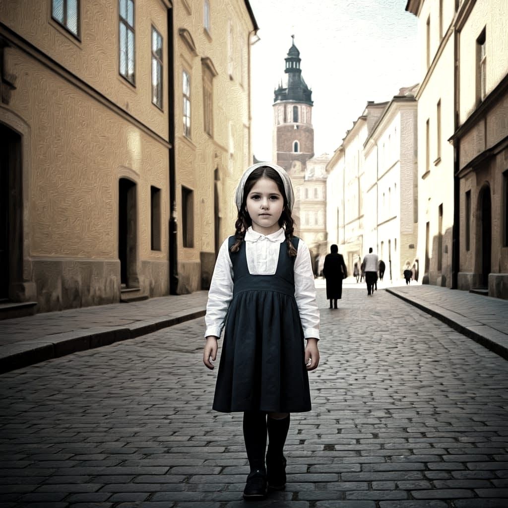 Young Orthodox Jewish Girl in Krakow
