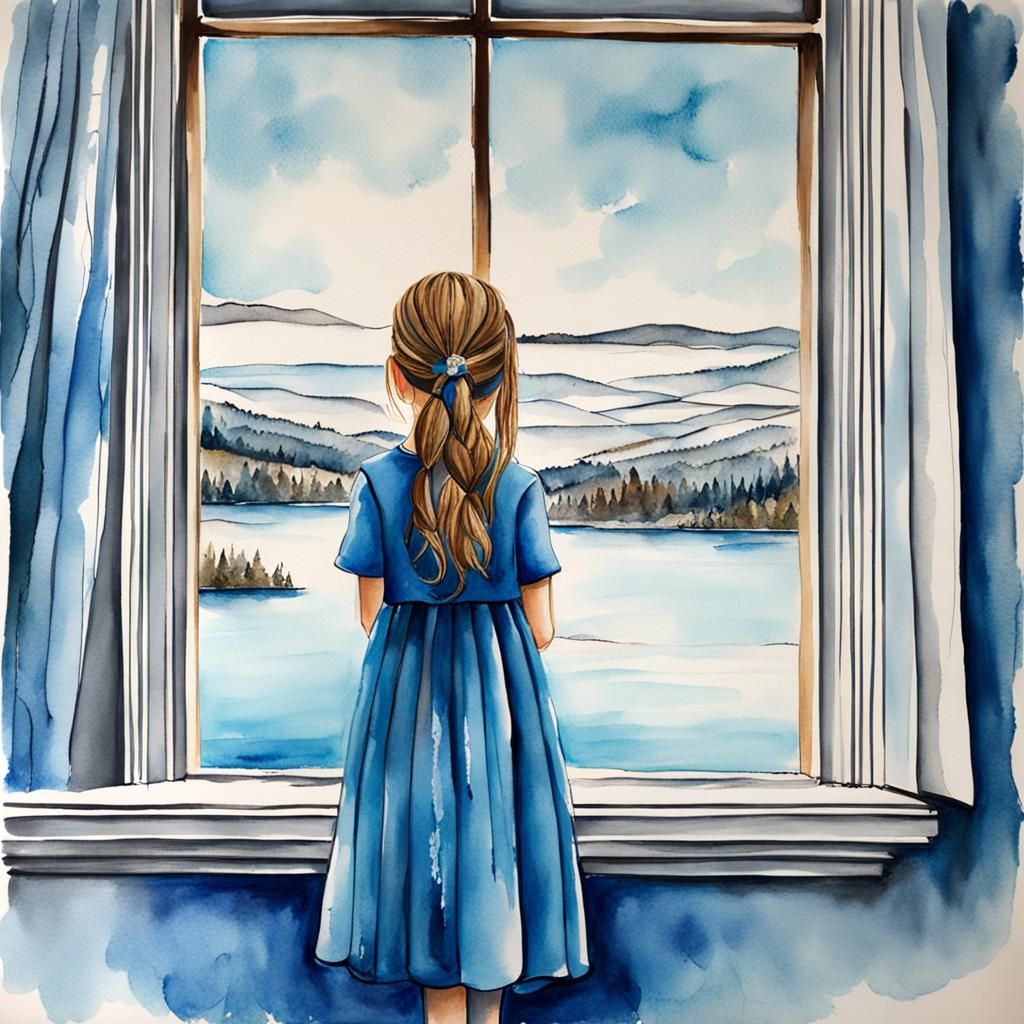 Girl in front of a Window