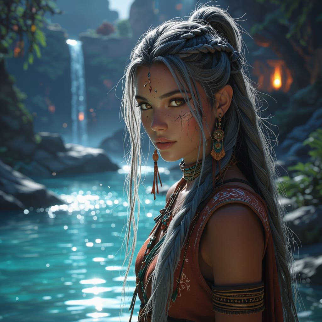 Mystical Shamaness by Silver Pools, Dark Fantasy Art