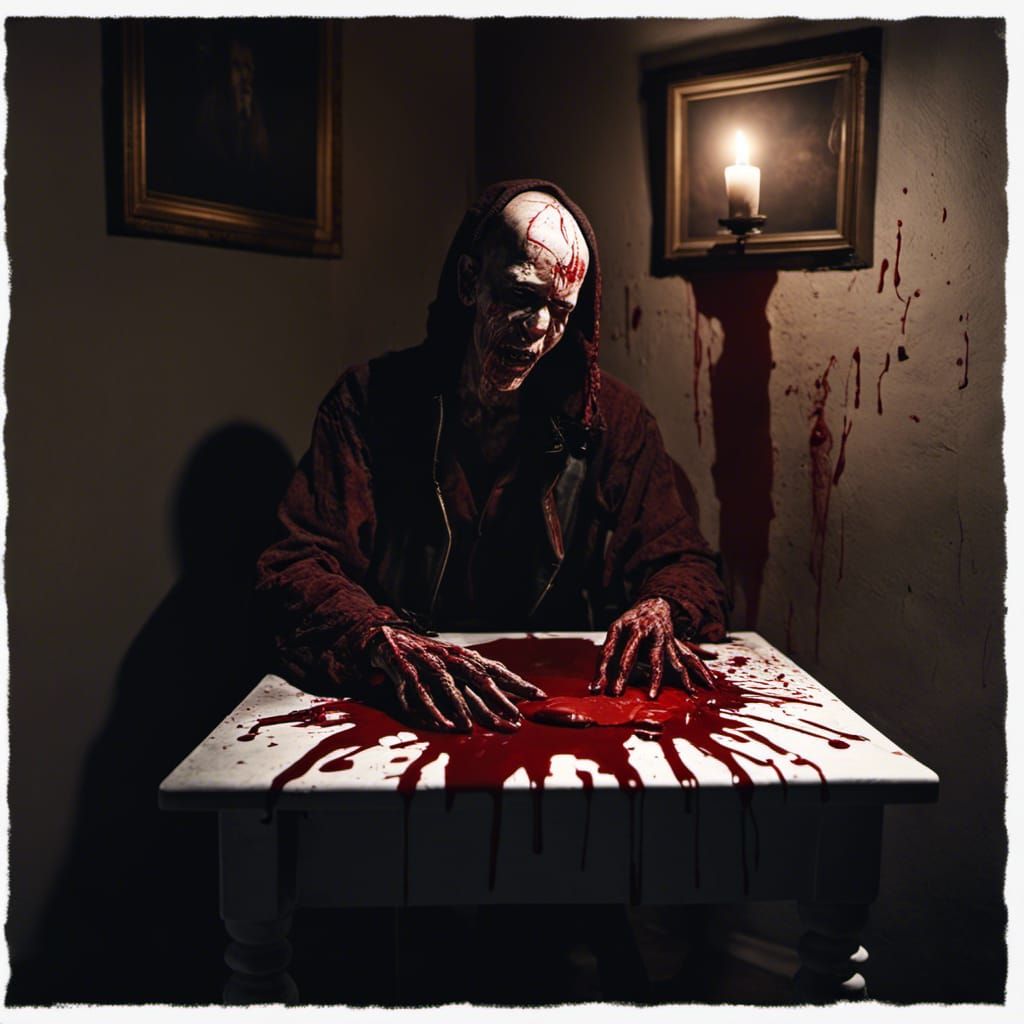 Hyperrealistic Severed Head in Haunted House