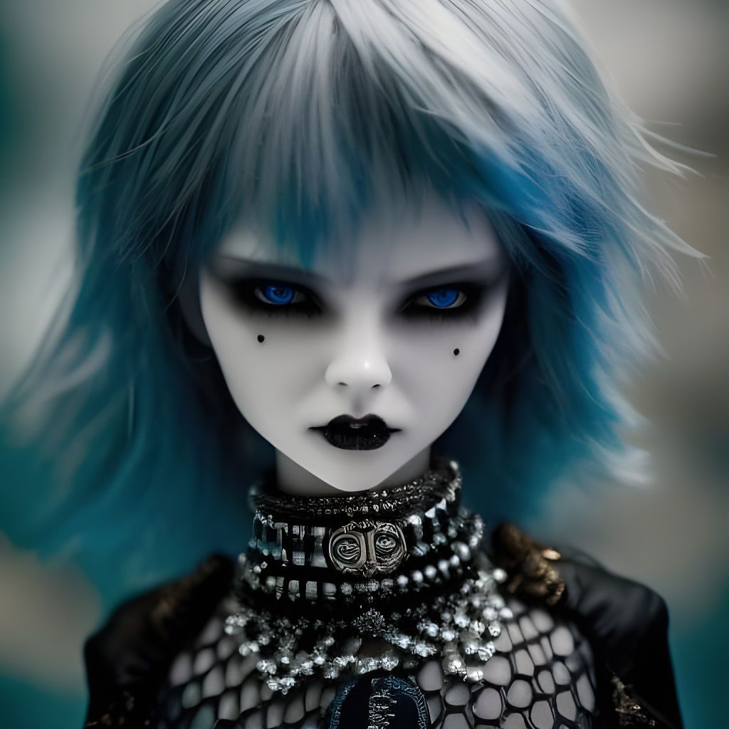 Rock Star Blythe Doll in Dark Fashion Portrait