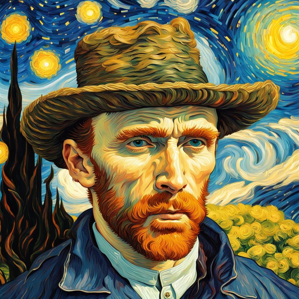 Jigsaw Puzzle Portrait in Van Gogh Style