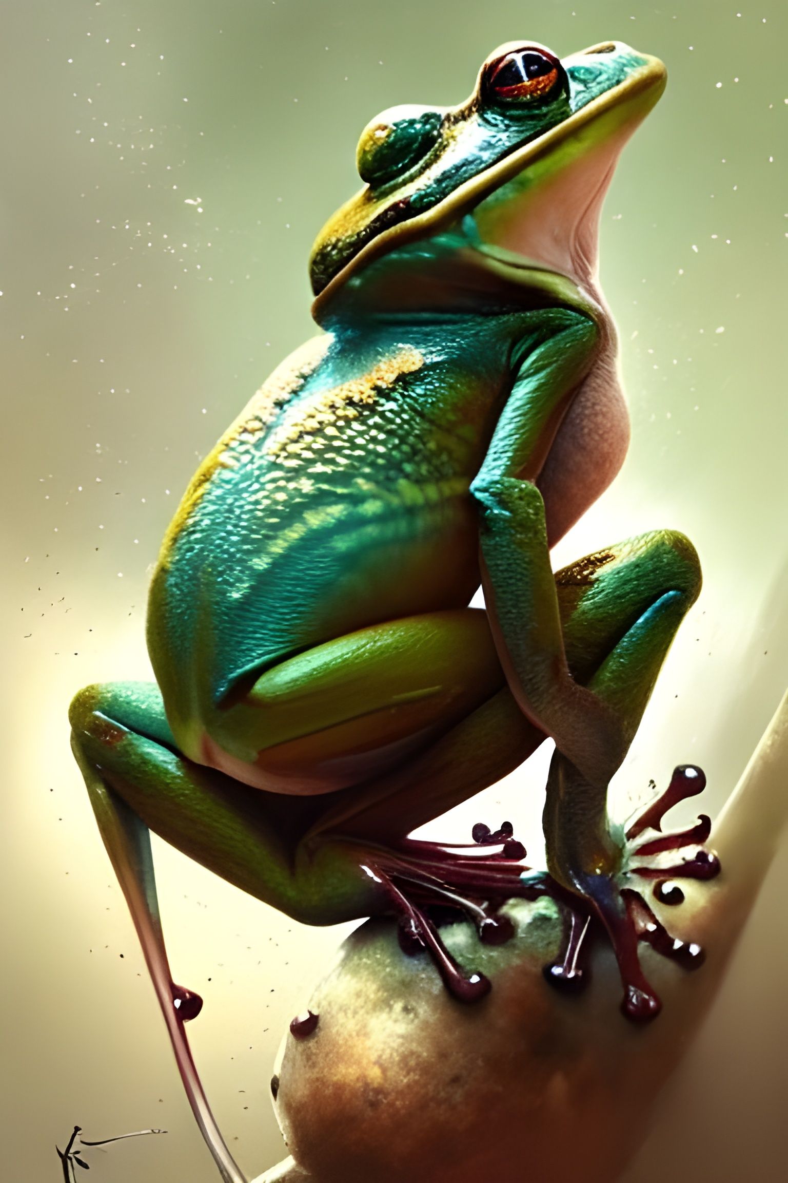 Photorealistic Frog Princess in Storybook Style