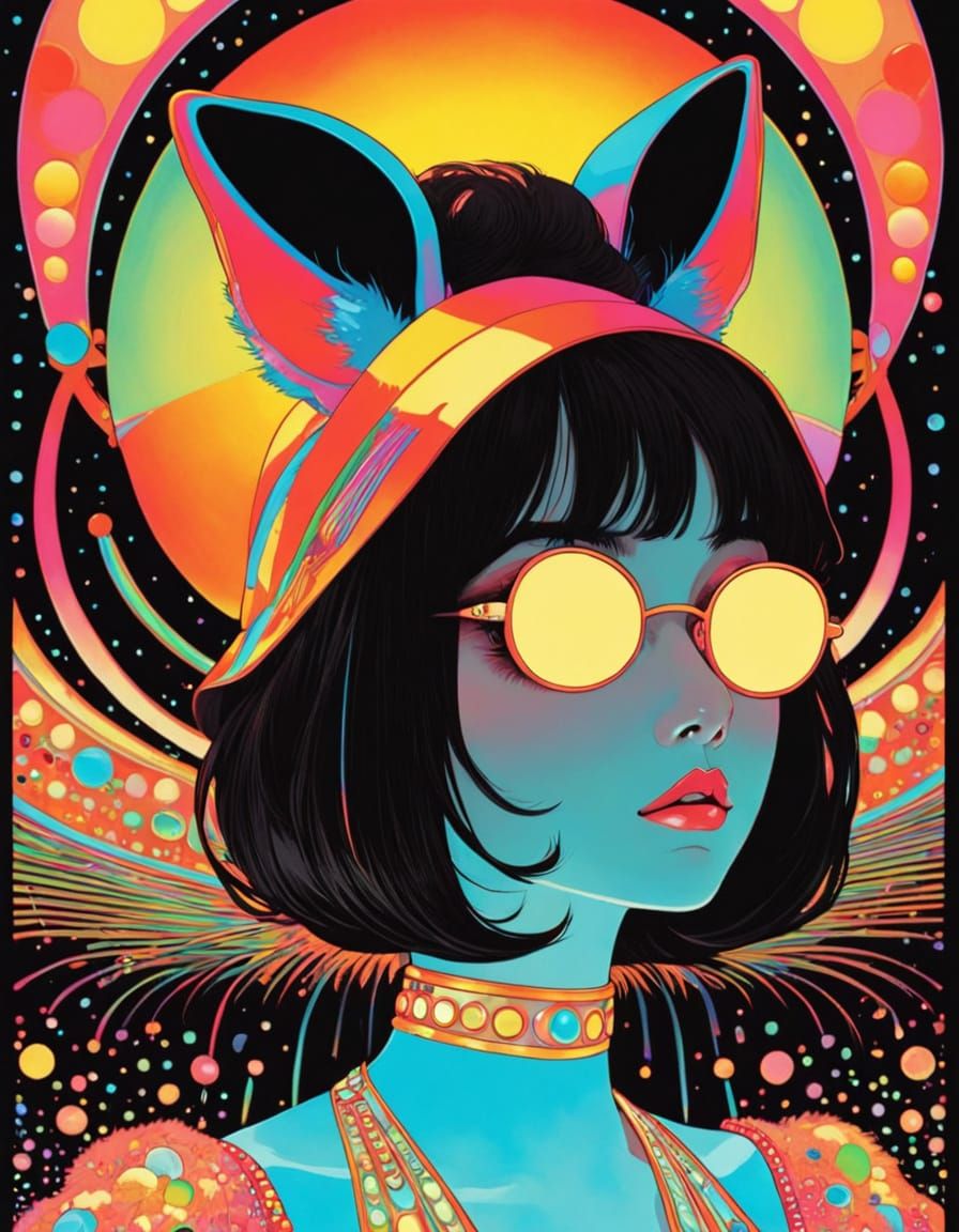 contrasting, early 1970s, starched