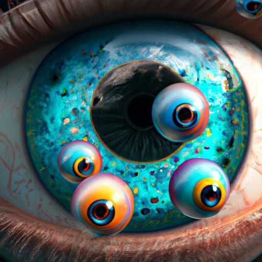 Human-Fish Hybrid Eyeballs in Detailed Matte Painting