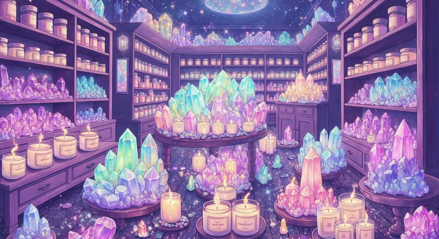 Whimsical Gemstone House with Magic Sparkle