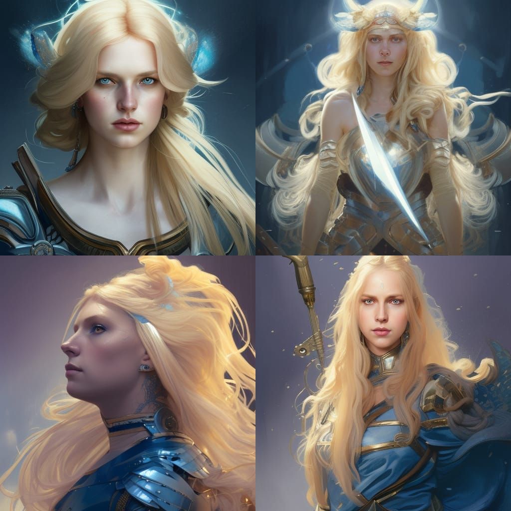Valkyrie Portrait in Hyperdetailed Concept Art Style