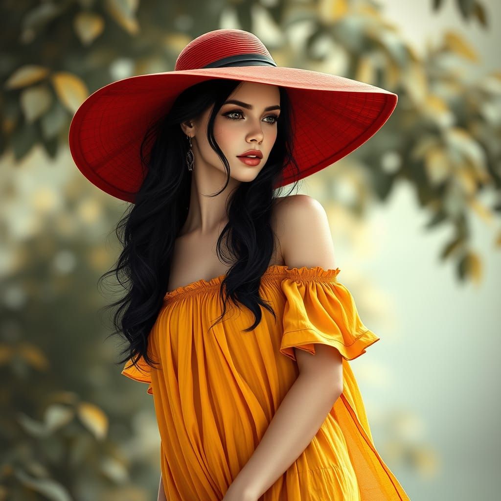 Elegant Boho Goddess in Earthy Tones