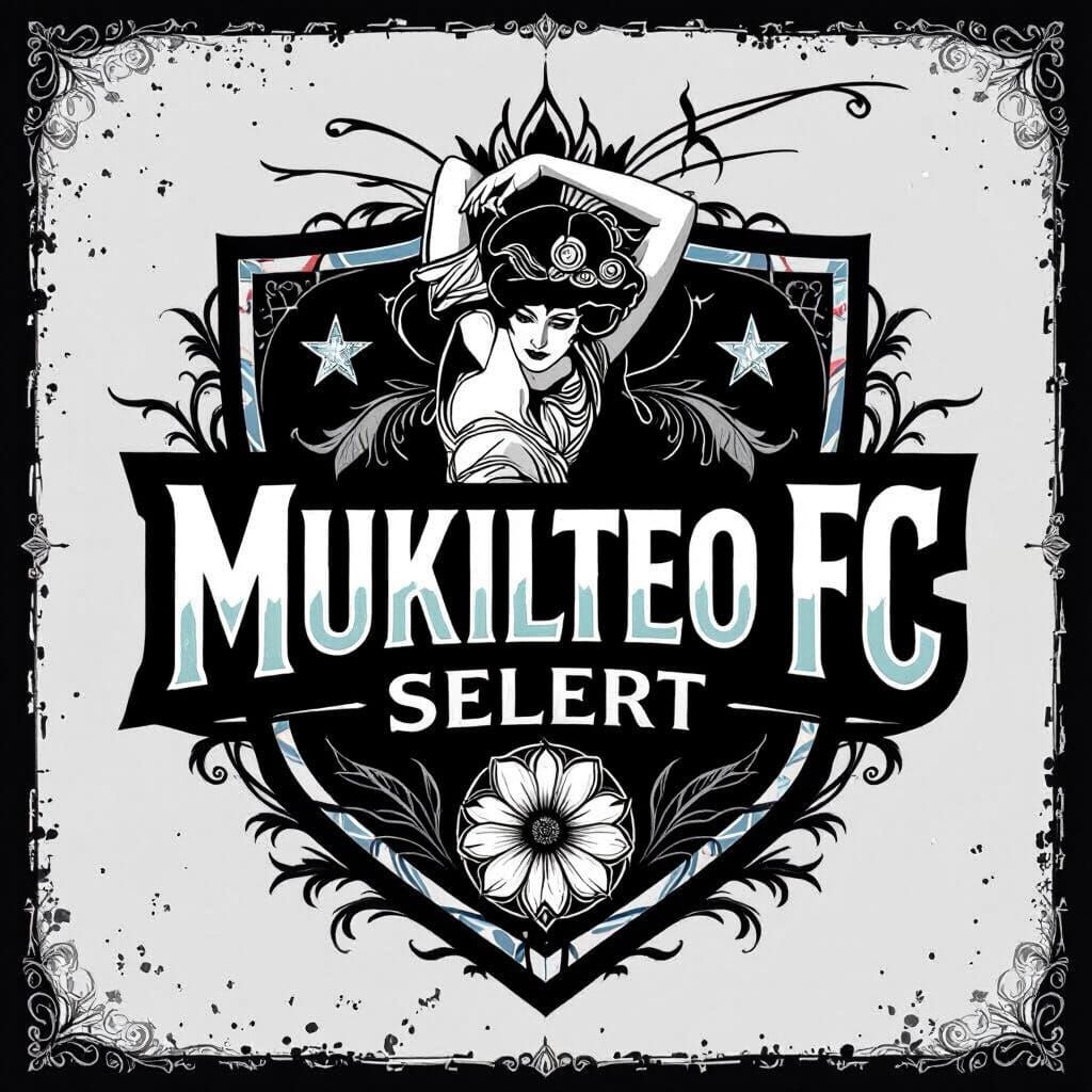 Elegant Woman Portrait in Alphonse Mucha Style