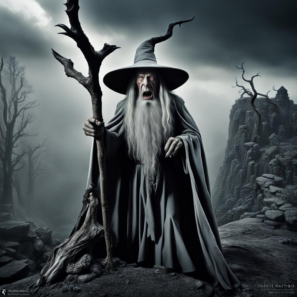 Surreal Horror Mutant in Ominous Landscape