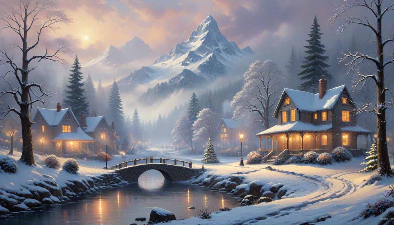 Ethereal Winter Fantasy Landscape