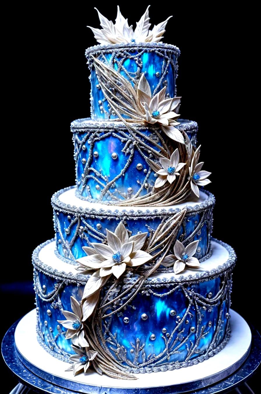 Ornate Christmas Cakes in Hypermaximalist Style