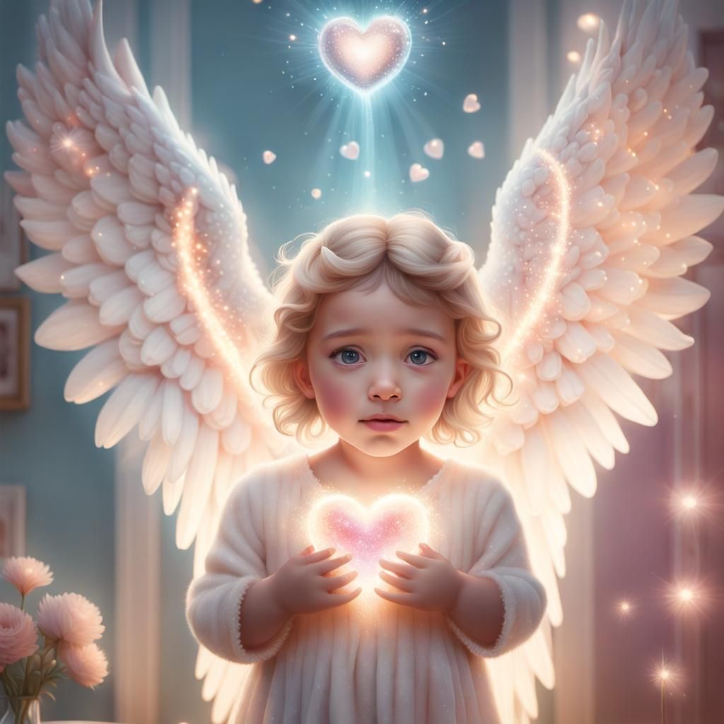 Ethereal Mother: Fantasy Realism Portrait in Pastel Colors