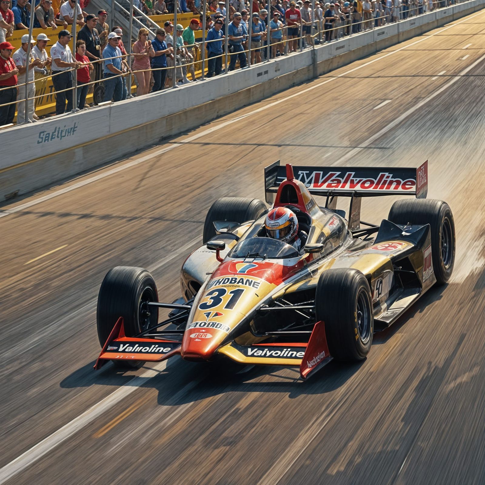 Al Unser Jr. IndyCar Racing Art in Oil Painting Style