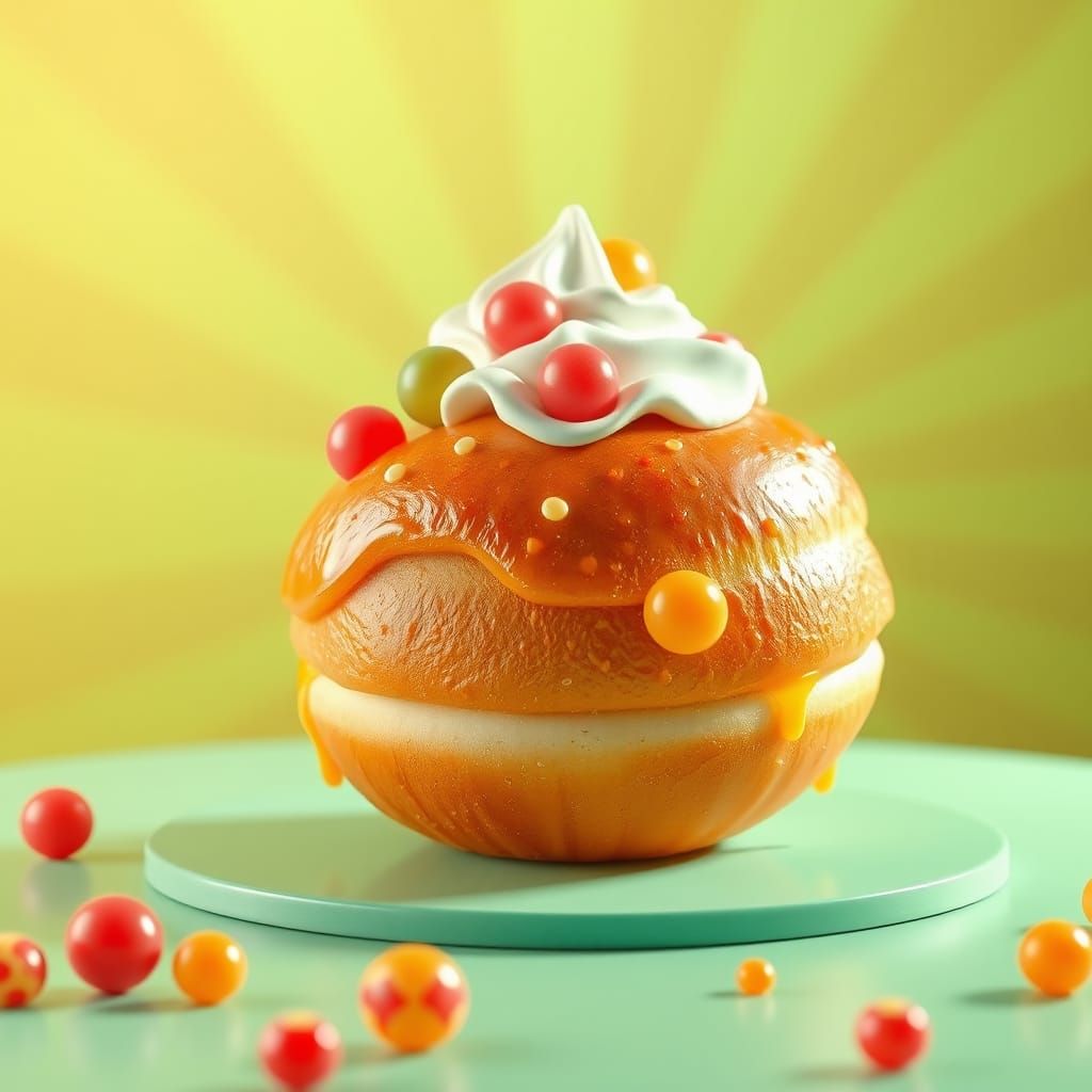 Vibrant Pastries in a Whimsical Setting