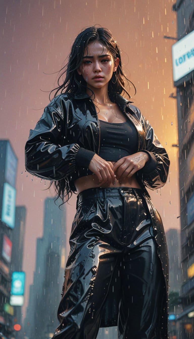 Hyperrealistic Sweaty Portrait in Oil Painting Style