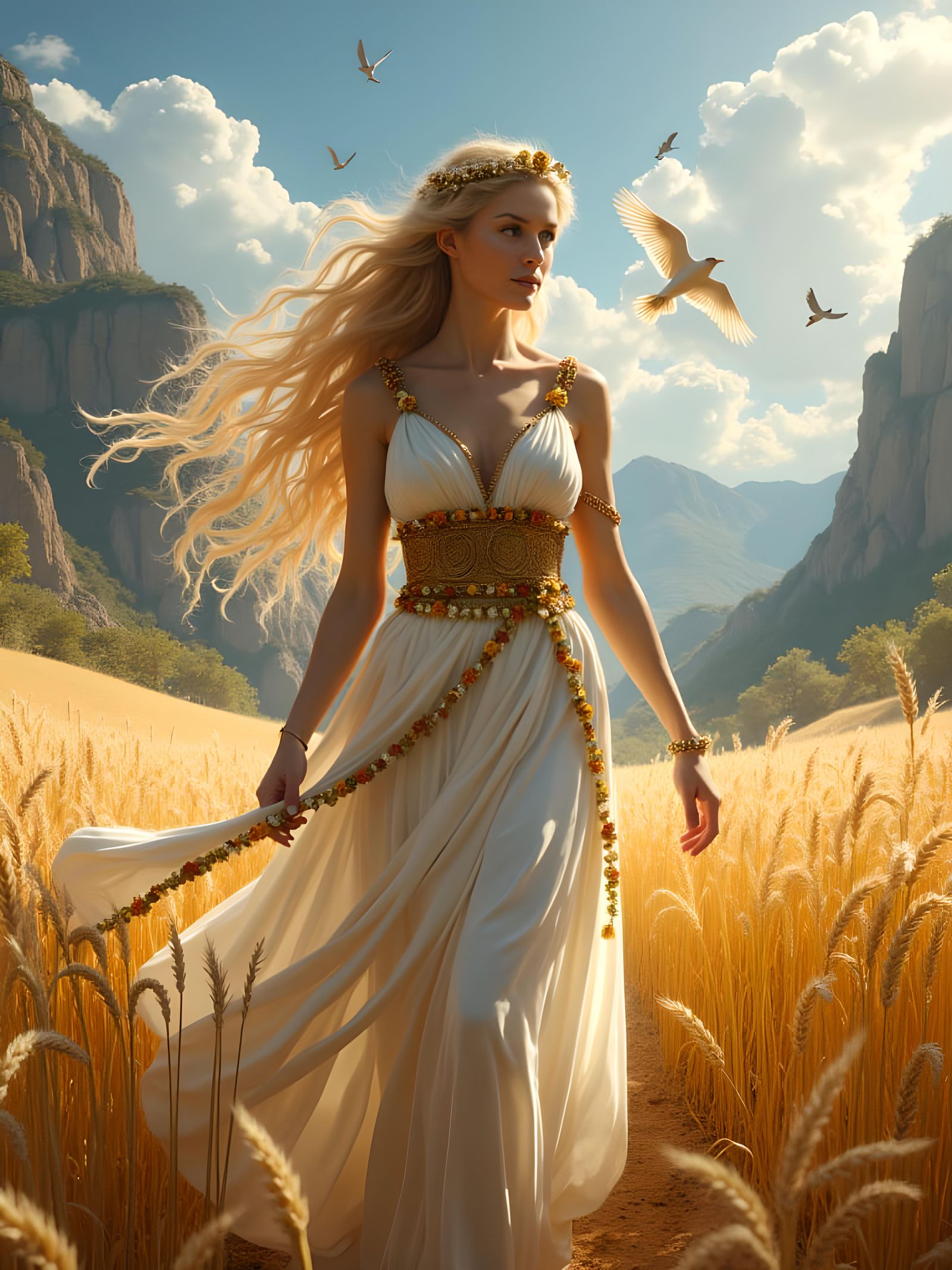 Demeter greek goddess of harvest