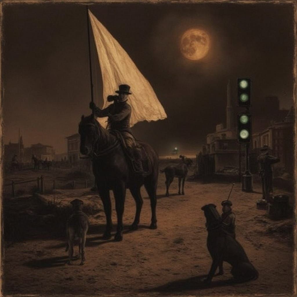 AI Generates Abstract Green Light