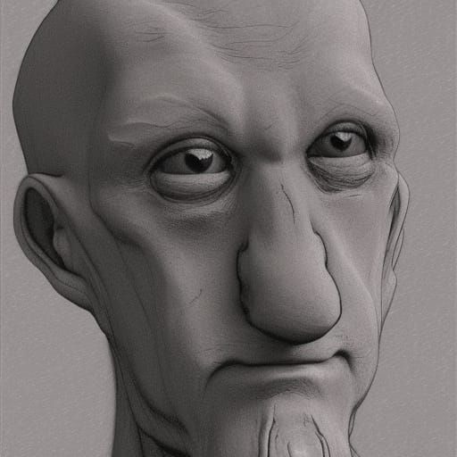 Detailed Squidward Portrait in Art Nouveau Style