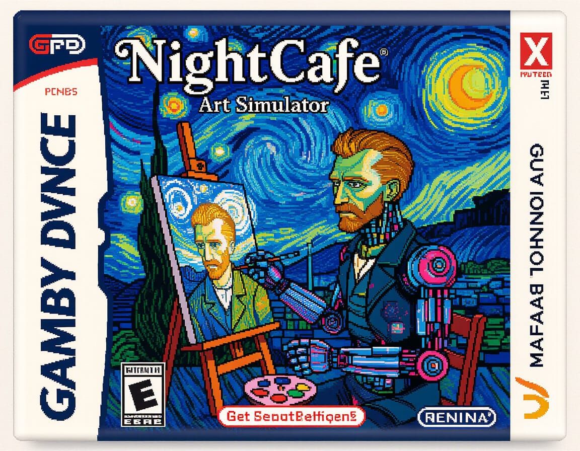Game Boy Advance Art Game with Cyborg Van Gogh