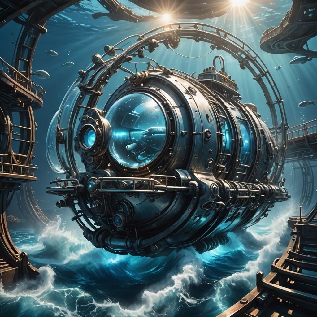 Underwater Rollercoaster in Mini Submarine Capsules