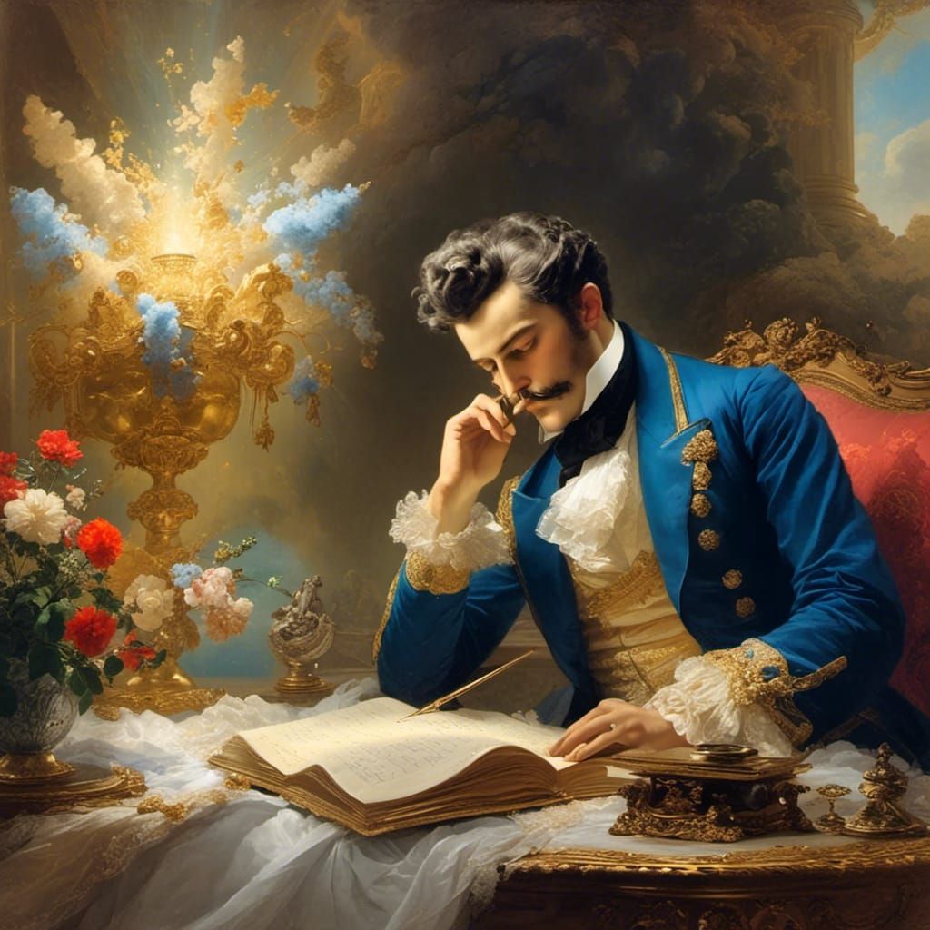 Johann Strauss Composing The Blue Danube