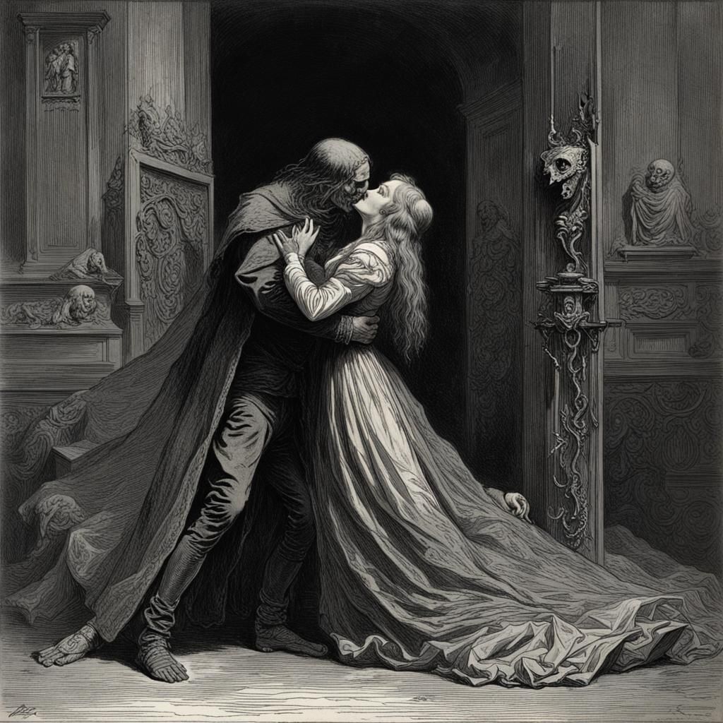 Haunting Kiss Inspired by Gustave Doré