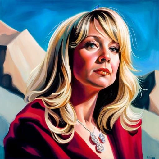 Hyperrealistic Image of Shelley Long Cheering