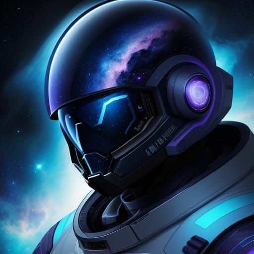 Astronaut in Vibrant Cosmic Landscape