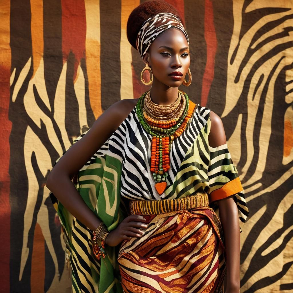 Vibrant African Fashion Photography in Warm Tones