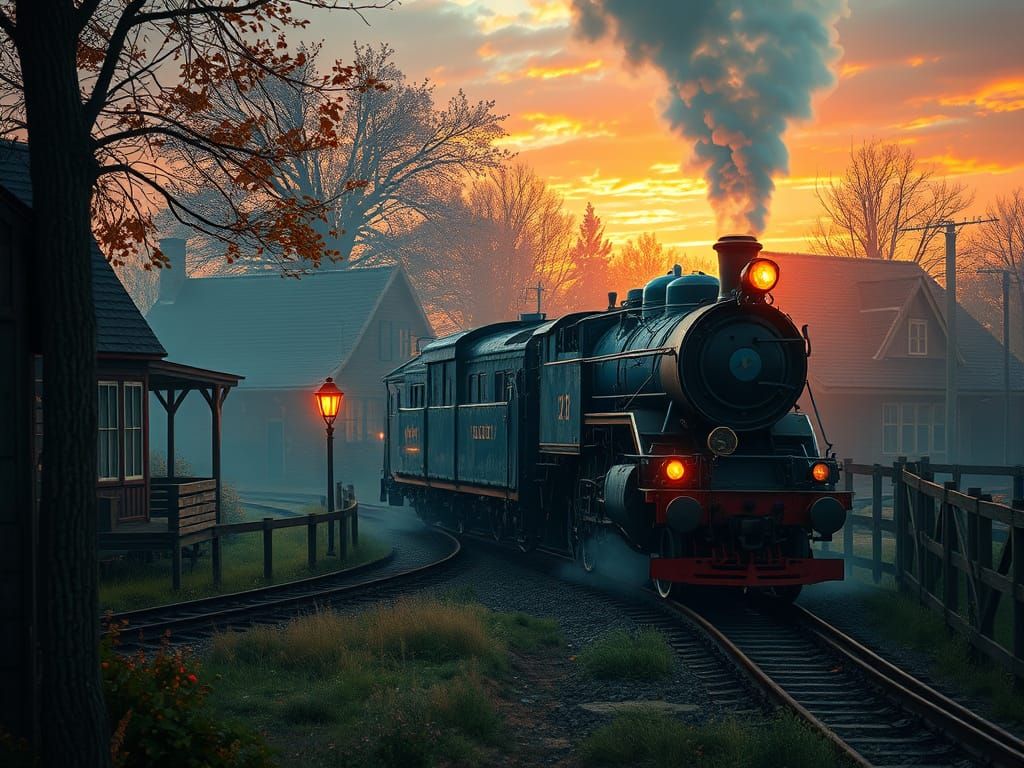Victorian Train Confronts Rural Dutch Village in a Burst of ...