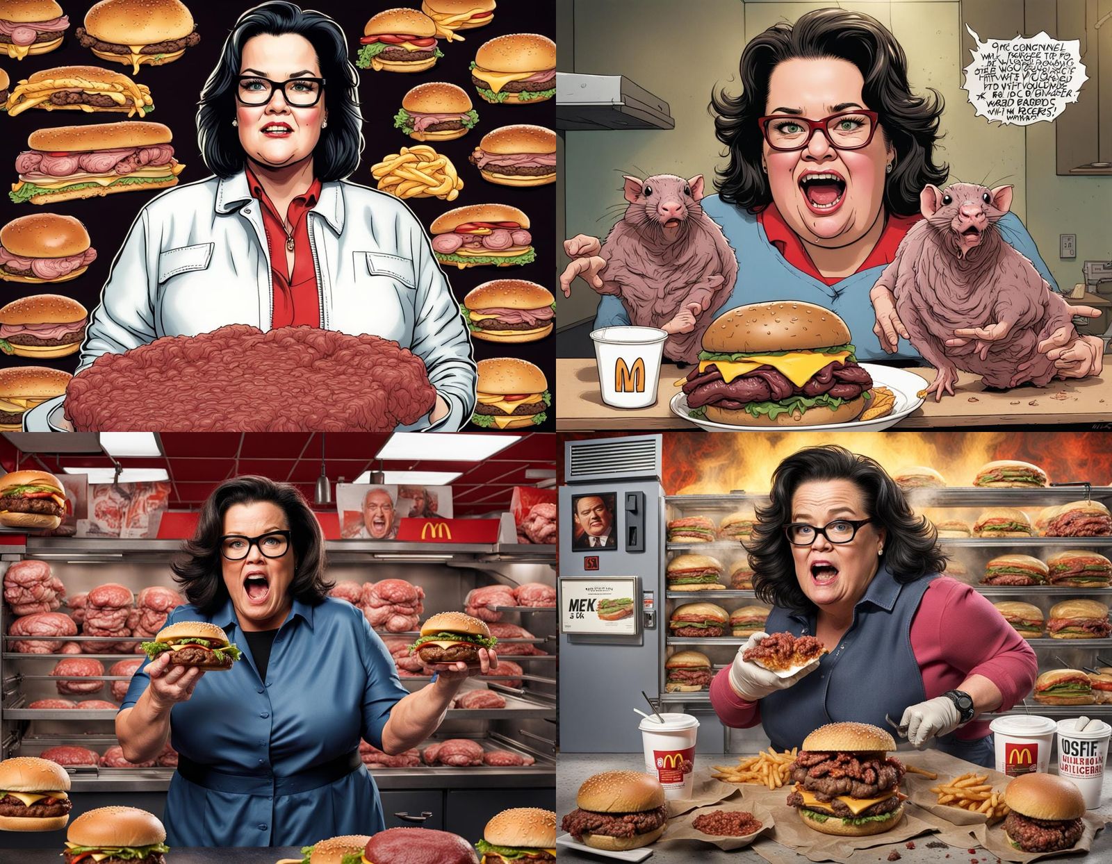 Disturbing Image of Rosie O'Donnell at McDonalds