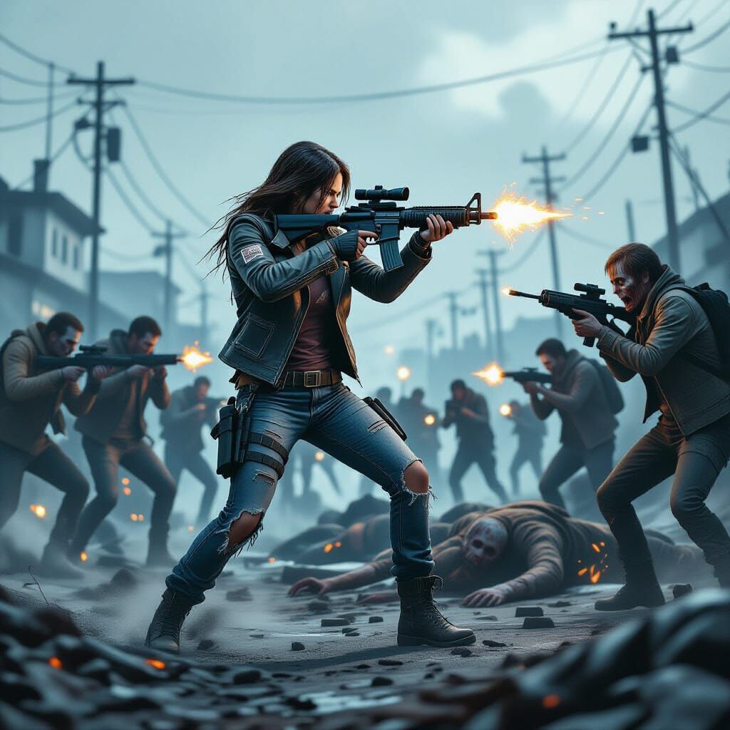 Gritty Survivors Battle Undead in Dystopian Wasteland