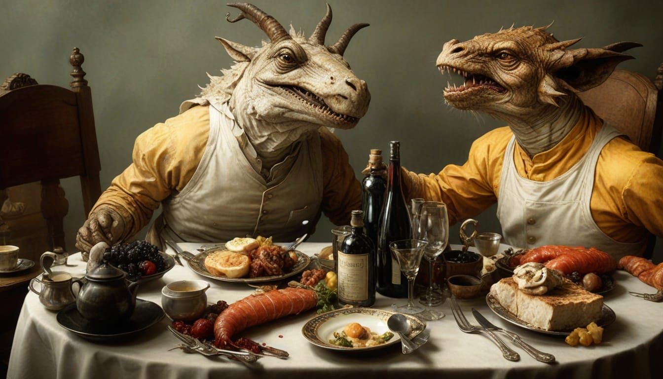 These Guys Always come in together and Feast at Bistro Bizzarro...