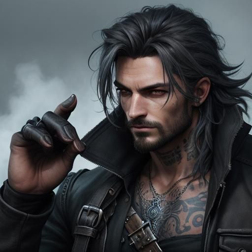 Handsome Rogue Bandit in Dark Fantasy Comic Style